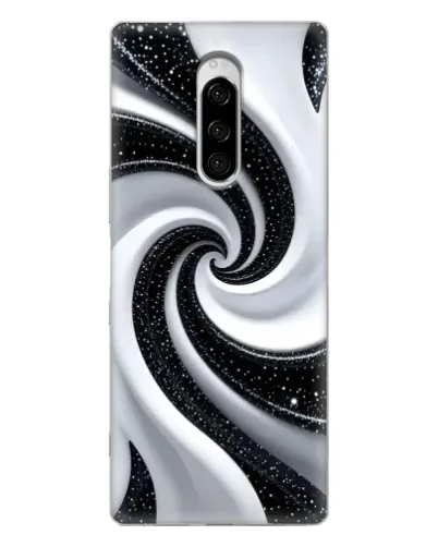 Чехол для Sony Xperia 1 с картинкой «Черно-белая спираль» Чехол для Sony Xperia 1 с картинкой «Черно-белая спираль»