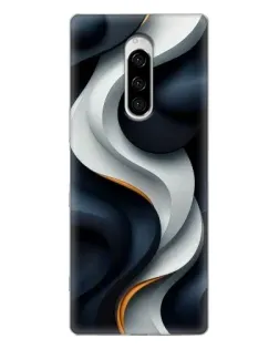 Чехол для Sony Xperia 1 с картинкой «Объемные черно-белые ленты» Чехол для Sony Xperia 1 с картинкой «Объемные черно-белые ленты»