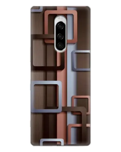 Чехол для Sony Xperia 1 с картинкой «Коричневые объемные квадраты» Чехол для Sony Xperia 1 с картинкой «Коричневые объемные квадраты»
