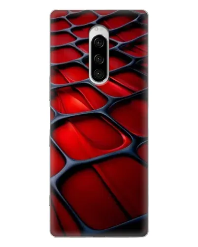 Чехол для Sony Xperia 1 с картинкой «Красная глянцевая сетка» Чехол для Sony Xperia 1 с картинкой «Красная глянцевая сетка»