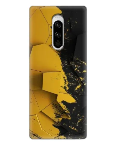 Чехол для Sony Xperia 1 с картинкой «Золотые осколки геометрии» Чехол для Sony Xperia 1 с картинкой «Золотые осколки геометрии»