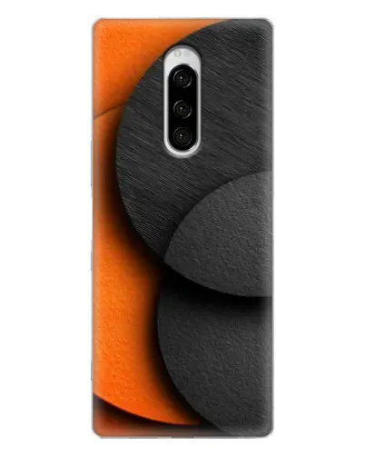 Чехол для Sony Xperia 1 с картинкой «Геометрия оранжевых кругов» Чехол для Sony Xperia 1 с картинкой «Геометрия оранжевых кругов»