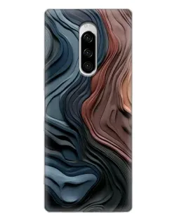 Чехол для Sony Xperia 1 с картинкой «Цветные волны каньона»