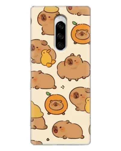 Чехол для Sony Xperia 1 с картинкой «Капибары с апельсинами» Чехол для Sony Xperia 1 с картинкой «Капибары с апельсинами»