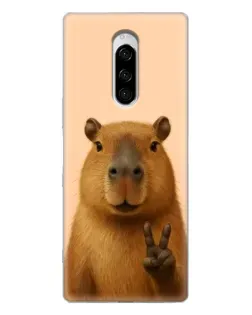 Чохол для Sony Xperia 1 з картинкою «Капібара вікторія» Чохол для Sony Xperia 1 з картинкою «Капібара вікторія»
