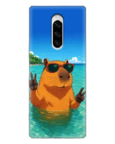 Чехол для Sony Xperia 1 с картинкой «Морская капибара» Чехол для Sony Xperia 1 с картинкой «Морская капибара»