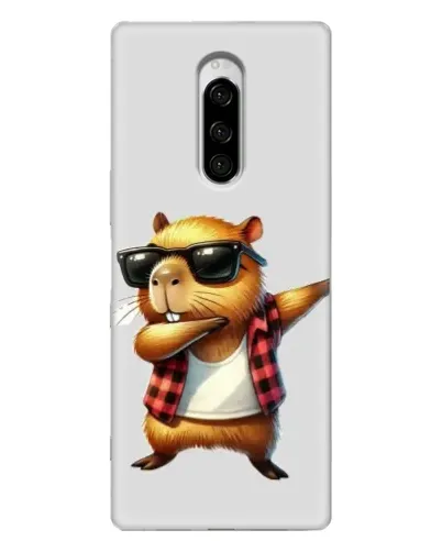 Чехол для Sony Xperia 1 с картинкой «Капибара рэпер даб» Чехол для Sony Xperia 1 с картинкой «Капибара рэпер даб»