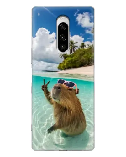 Чехол для Sony Xperia 1 с картинкой «Капибара на море» Чехол для Sony Xperia 1 с картинкой «Капибара на море»