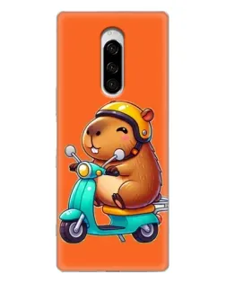 Чохол для Sony Xperia 1 з картинкою «Капібара на скутері» Чохол для Sony Xperia 1 з картинкою «Капібара на скутері»