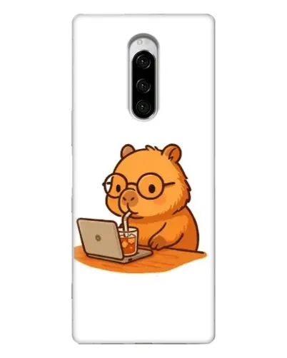 Чехол для Sony Xperia 1 с картинкой «Капибара с ноутбуком» Чехол для Sony Xperia 1 с картинкой «Капибара с ноутбуком»