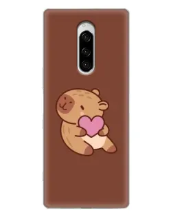 Чохол для Sony Xperia 1 з картинкою «Капібара з серцем» Чохол для Sony Xperia 1 з картинкою «Капібара з серцем»