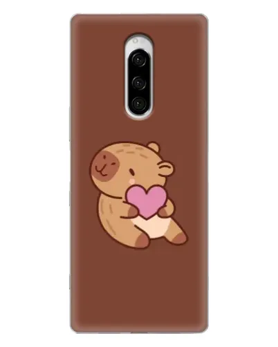 Чехол для Sony Xperia 1 с картинкой «Капибара с сердцем» Чехол для Sony Xperia 1 с картинкой «Капибара с сердцем»