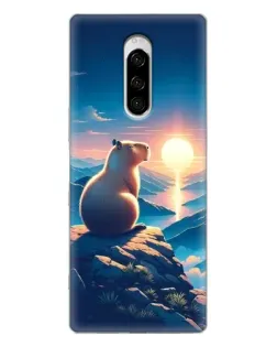 Чохол для Sony Xperia 1 з картинкою «Захід сонця з капібарою» Чохол для Sony Xperia 1 з картинкою «Захід сонця з капібарою»