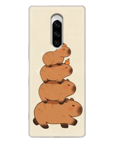 Чехол для Sony Xperia 1 с картинкой «Башня из капибар» Чехол для Sony Xperia 1 с картинкой «Башня из капибар»