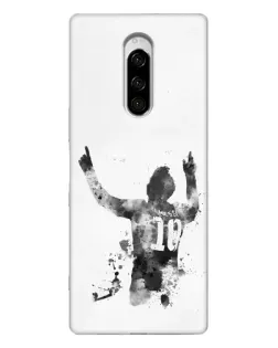 Чехол для Sony Xperia 1 с картинкой «Черно-белый силуэт Месси» Чехол для Sony Xperia 1 с картинкой «Черно-белый силуэт Месси»