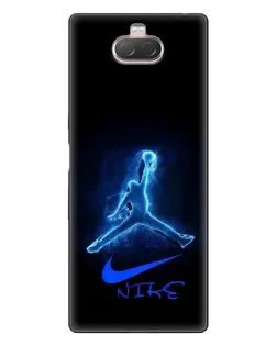 Чехол для Sony Xperia 10 с картинкой «Jordan Neon Blue» Чехол для Sony Xperia 10 с картинкой «Jordan Neon Blue»