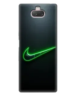 Чехол для Sony Xperia 10 с картинкой «Неоновый контур Nike» Чехол для Sony Xperia 10 с картинкой «Неоновый контур Nike»