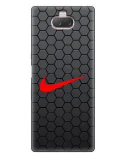 Чехол для Sony Xperia 10 с картинкой «Nike — карбоновая сетка» Чехол для Sony Xperia 10 с картинкой «Nike — карбоновая сетка»