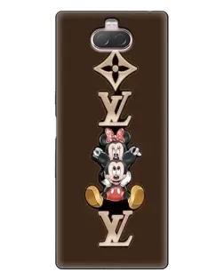 Чехол для Sony Xperia 10 с картинкой «LV и Микки Маус» Чехол для Sony Xperia 10 с картинкой «LV и Микки Маус»