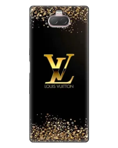 Чехол для Sony Xperia 10 с картинкой «LV — золотые искры»