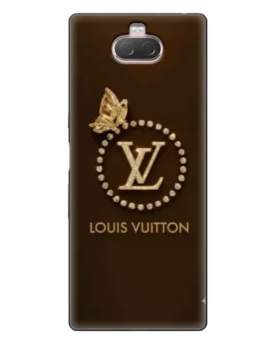 Чехол для Sony Xperia 10 с картинкой «LV — золотая печать»