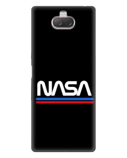 Чехол для Sony Xperia 10 с картинкой «NASA — классика Red Blue» Чехол для Sony Xperia 10 с картинкой «NASA — классика Red Blue»