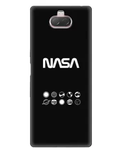 Чехол для Sony Xperia 10 с картинкой «NASA — технический принт» Чехол для Sony Xperia 10 с картинкой «NASA — технический принт»