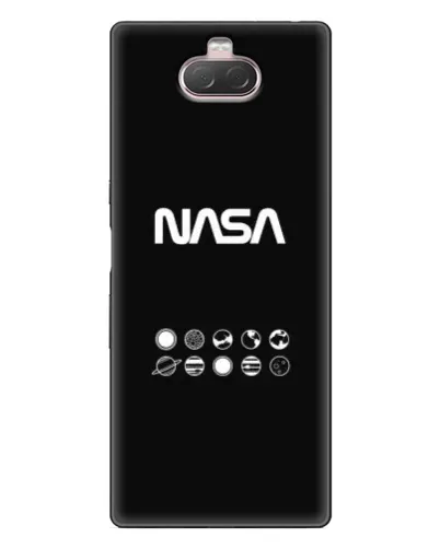 Чехол для Sony Xperia 10 с картинкой «NASA — технический принт» Чехол для Sony Xperia 10 с картинкой «NASA — технический принт»