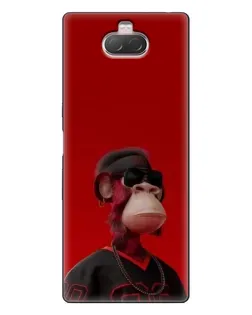 Чехол для Sony Xperia 10 с картинкой «Bored Ape в красном» Чехол для Sony Xperia 10 с картинкой «Bored Ape в красном»