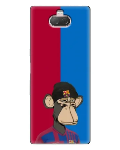 Чехол для Sony Xperia 10 с картинкой «Bored Ape — фанат Барсы» Чехол для Sony Xperia 10 с картинкой «Bored Ape — фанат Барсы»