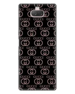 Чехол для Sony Xperia 10 с картинкой «Классическая монограмма Gucci»