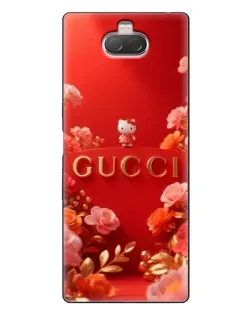 Чехол для Sony Xperia 10 с картинкой «Gucci — золотой сад»