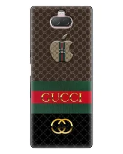 Чехол для Sony Xperia 10 с картинкой «Gucci — брендированный десерт»