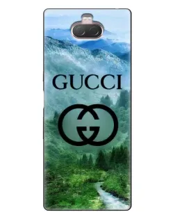 Чехол для Sony Xperia 10 с картинкой «Gucci — горный пейзаж»