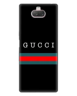 Чехол для Sony Xperia 10 с картинкой «Gucci — красный пояс»