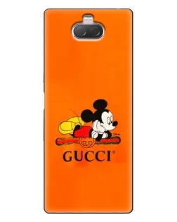 Чехол для Sony Xperia 10 с картинкой «Микки Маус Gucci — оранж» Чехол для Sony Xperia 10 с картинкой «Микки Маус Gucci — оранж»