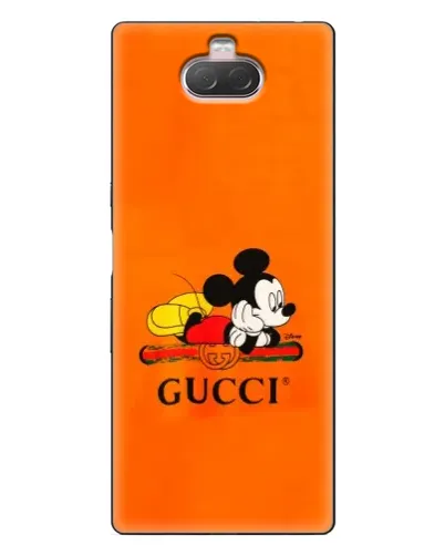 Чехол для Sony Xperia 10 с картинкой «Микки Маус Gucci — оранж» Чехол для Sony Xperia 10 с картинкой «Микки Маус Gucci — оранж»