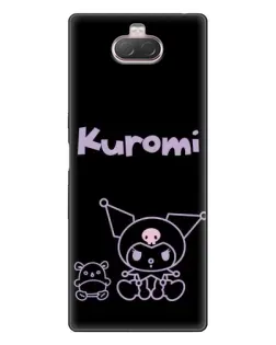 Чехол для Sony Xperia 10 с картинкой «Kuromi — черный минимализм» Чехол для Sony Xperia 10 с картинкой «Kuromi — черный минимализм»