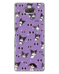 Чехол для Sony Xperia 10 с картинкой «Kuromi — паттерн» Чехол для Sony Xperia 10 с картинкой «Kuromi — паттерн»