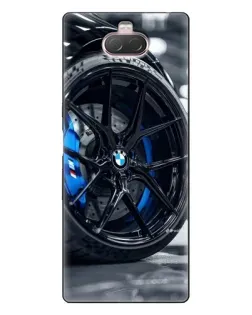 Чехол для Sony Xperia 10 с картинкой «Колесо BMW вблизи»
