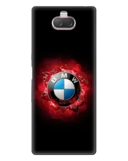 Чехол для Sony Xperia 10 с картинкой «Логотип BMW — вспышка»