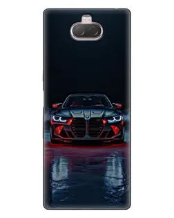 Чехол для Sony Xperia 10 с картинкой «BMW на мокрой дороге»
