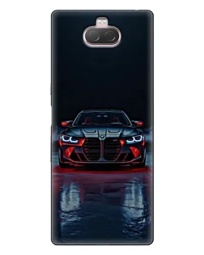 Чехол для Sony Xperia 10 с картинкой «BMW на мокрой дороге»