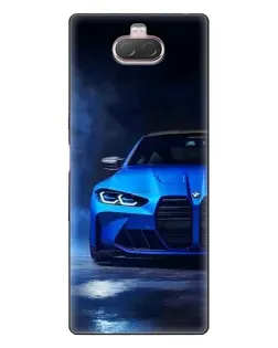 Чехол для Sony Xperia 10 с картинкой «Голубая BMW M4»