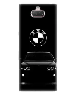 Чехол для Sony Xperia 10 с картинкой «BMW — взгляд из темноты»