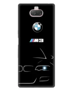 Чехол для Sony Xperia 10 с картинкой «Минималистичный принт BMW M3»