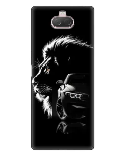 Чехол для Sony Xperia 10 с картинкой «BMW и лев»