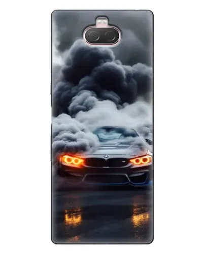 Чехол для Sony Xperia 10 с картинкой «BMW в дыму»