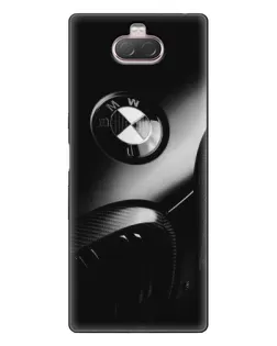 Чехол для Sony Xperia 10 с картинкой «Эмблема BMW — макро»