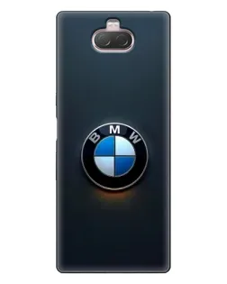 Чехол для Sony Xperia 10 с картинкой «Логотип BMW — минимализм»